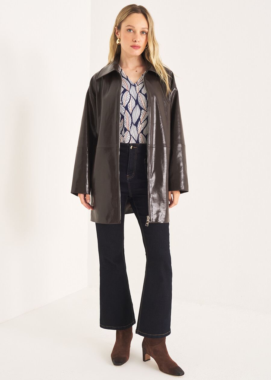 Giubbino Gecky in ecopelle MARRONE CAFFE Donna , immagine n. 5