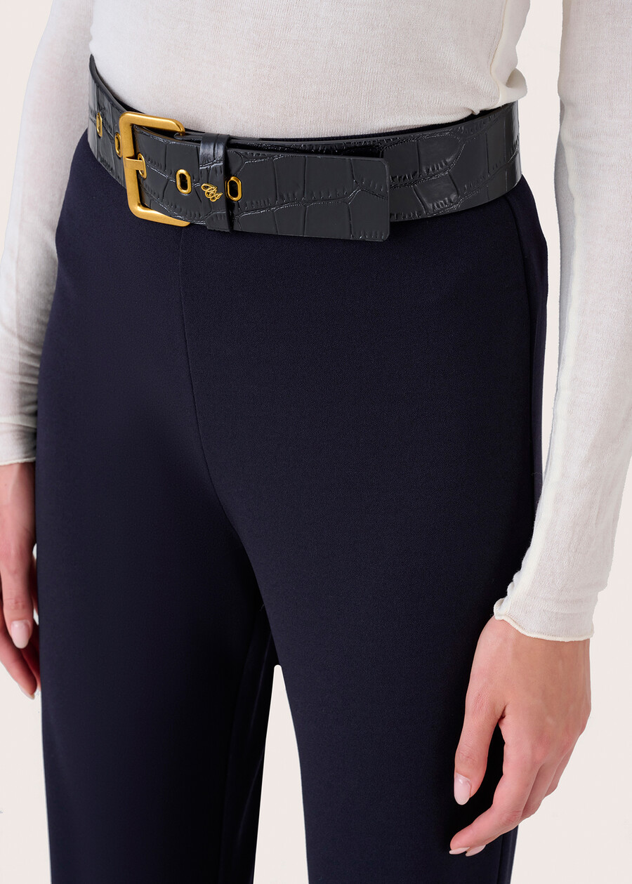 Pantalone Victoria a zampa ROSSO MARTENERO BLACKBLUE DARK BLUEMARRONE Donna , immagine n. 4