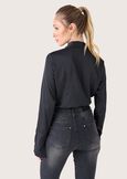 Camicia Camylla in satin NERO BLACKROSA BOUQUET Donna immagine n. 3