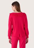 Melody sweater with fringes ROSSO MAGENTABLU GRAFITE Woman image number 3