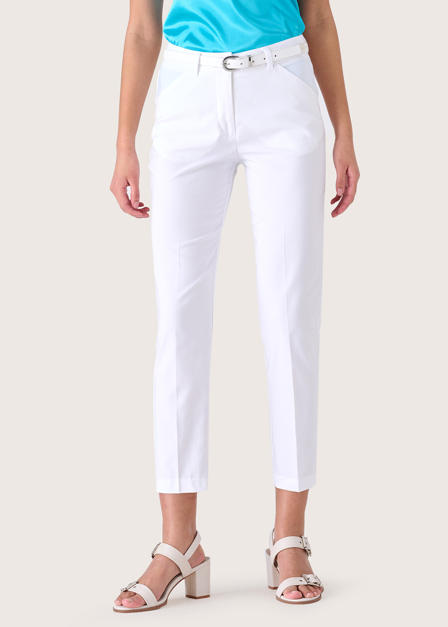 Pantalone Kate in cotone BIANCO Donna , immagine n. 2