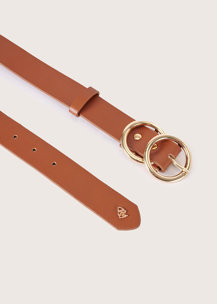 Clelia eco-leather belt MARRONE SUGHERO Woman , image number 3