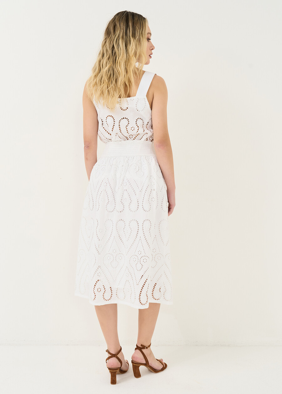 Gonna Giael midi traforata BIANCO WHITE Donna , immagine n. 4