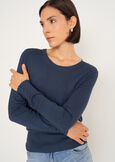 Melody wool sweater with round neck BLU MIDNIGHTCELESTE FIORDALISOVIOLA VINACCIAROSA Woman image number 2