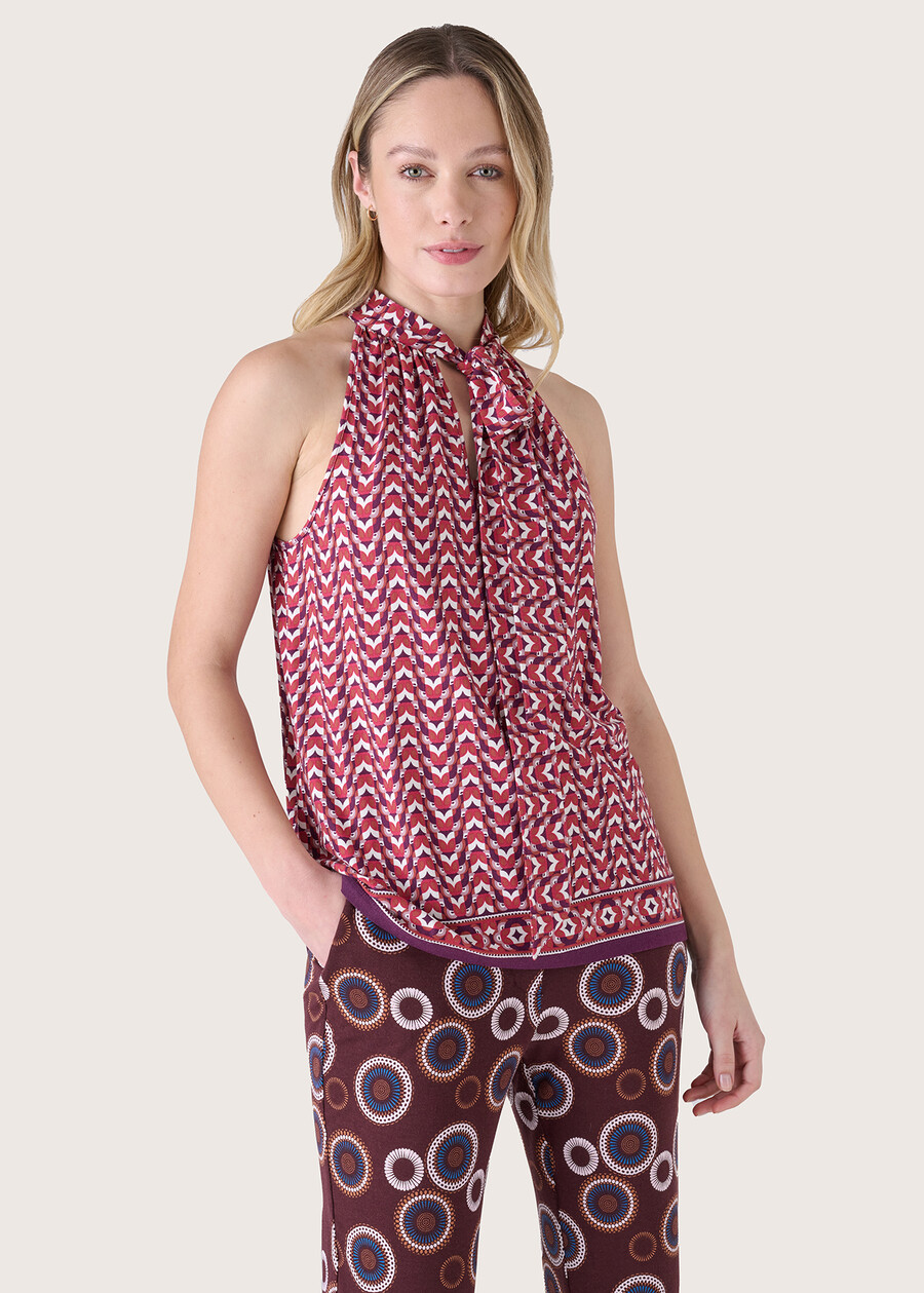Totem viscose top ROSSO CHIANTI Woman , image number 1