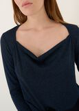 Sheila lurex jersey long-sleeve top BLU Woman image number 2