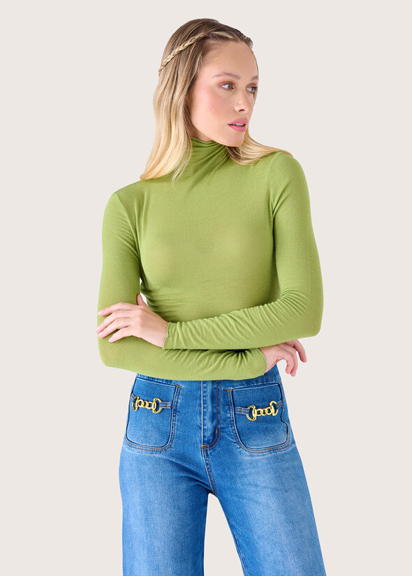 Maglia Stacey in viscosa VERDE AVOCADO Donna null