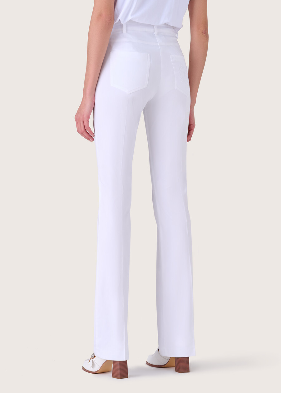 Pantalone Cindy in cotone BIANCO Donna , immagine n. 4