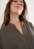 T-shirt Selva Con Collo Coreana VERDEMARRONE TERRA Donna immagine n. 3