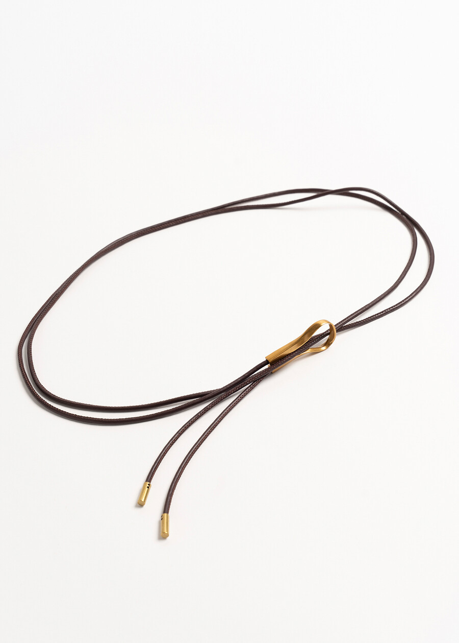 Cintura Clay tubolare in ecopelle MARRONE CAFFE Donna , immagine n. 2