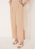 Pantaloni Penny in viscosa e lino
 BEIGE DOESKIN VERDE ALGA Donna immagine n. 2