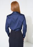Alessia satin shirt NERO BLACKBEIGE LATTEBLU Woman image number 3