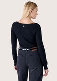 Morata jersey with pearls NERO BLACK Woman image number 3