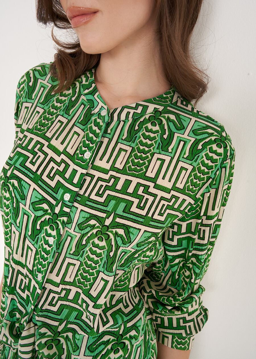 Camicia Corsica Fantasia Geometrica VERDEROSSO Donna , immagine n. 2