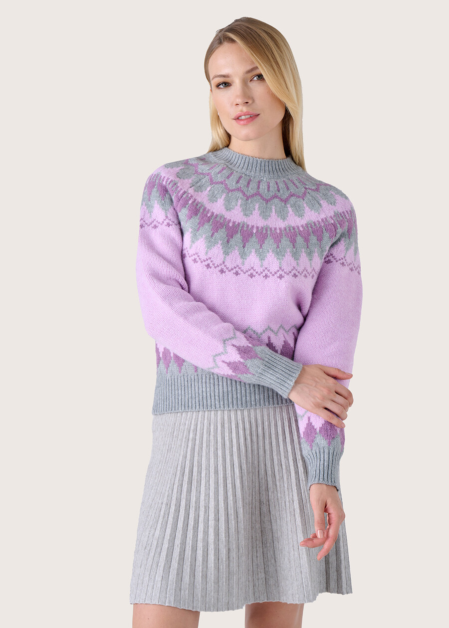 Maglioncino Mare fantasia norvegese GRIGIO LIGHT GREY Donna , immagine n. 1