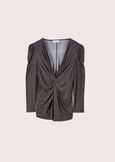 Blusa Samira con nodo NERO BLACK Donna immagine n. 4