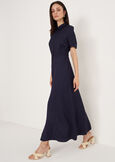Amelia linen-viscose shirt dress BLU Woman image number 2