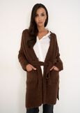 Cardigan lungo Carlie con cintura MARRONE Donna immagine n. 1