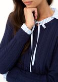 Criss layered-effect cardigan MARRONEBLU Woman image number 2