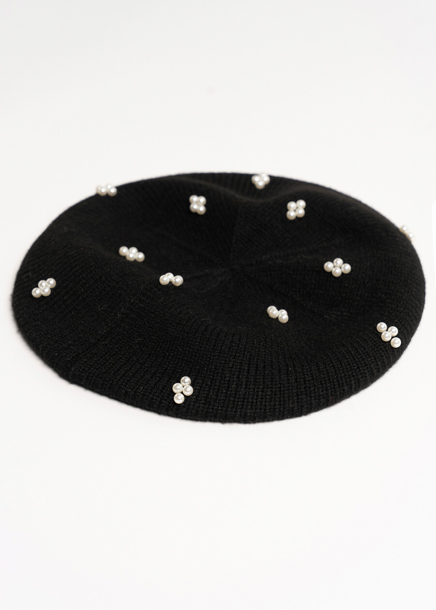 Basco Cary con perle NERO BLACKBEIGE LATTE Donna , immagine n. 2