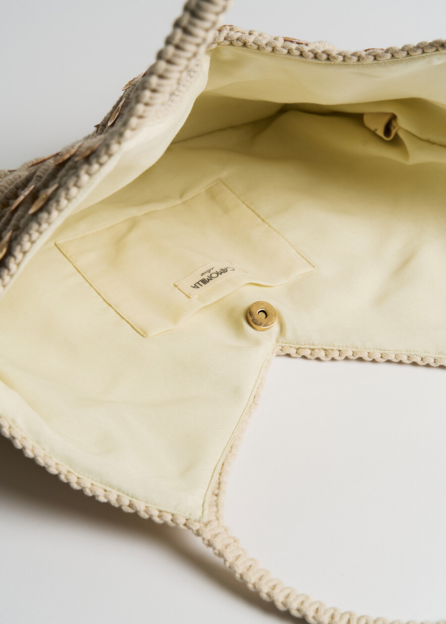 Borsa Bitty crochet e conchiglie BEIGE LIGHT BEIGE Donna , immagine n. 4