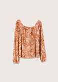 Sylvie square-neck jersey MARRONE AMBER Woman image number 4