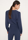 Cristel blouse with ruffles BLU MIDNIGHT Woman image number 3