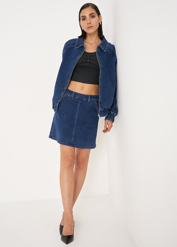 Gonna Garg in denim di cotone DENIM MEDIUM DENIM Donna null