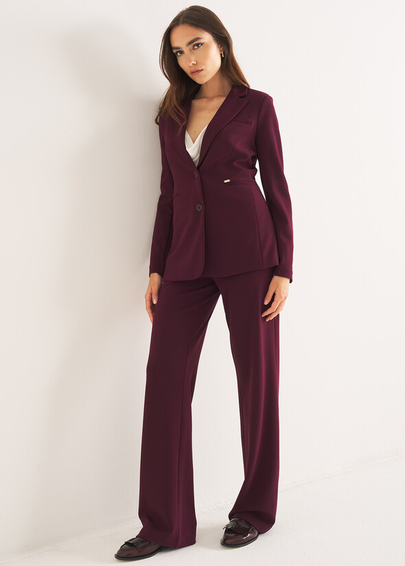 Pantalone Giorgia-F in screppino VIOLA VINACCIA Donna null