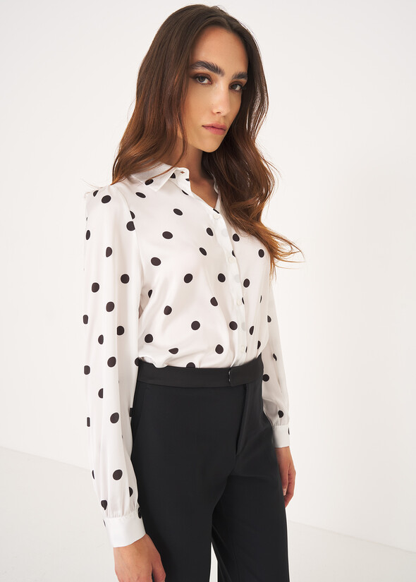 Cameron polka-dot shirt BIANCO WHITE Woman null