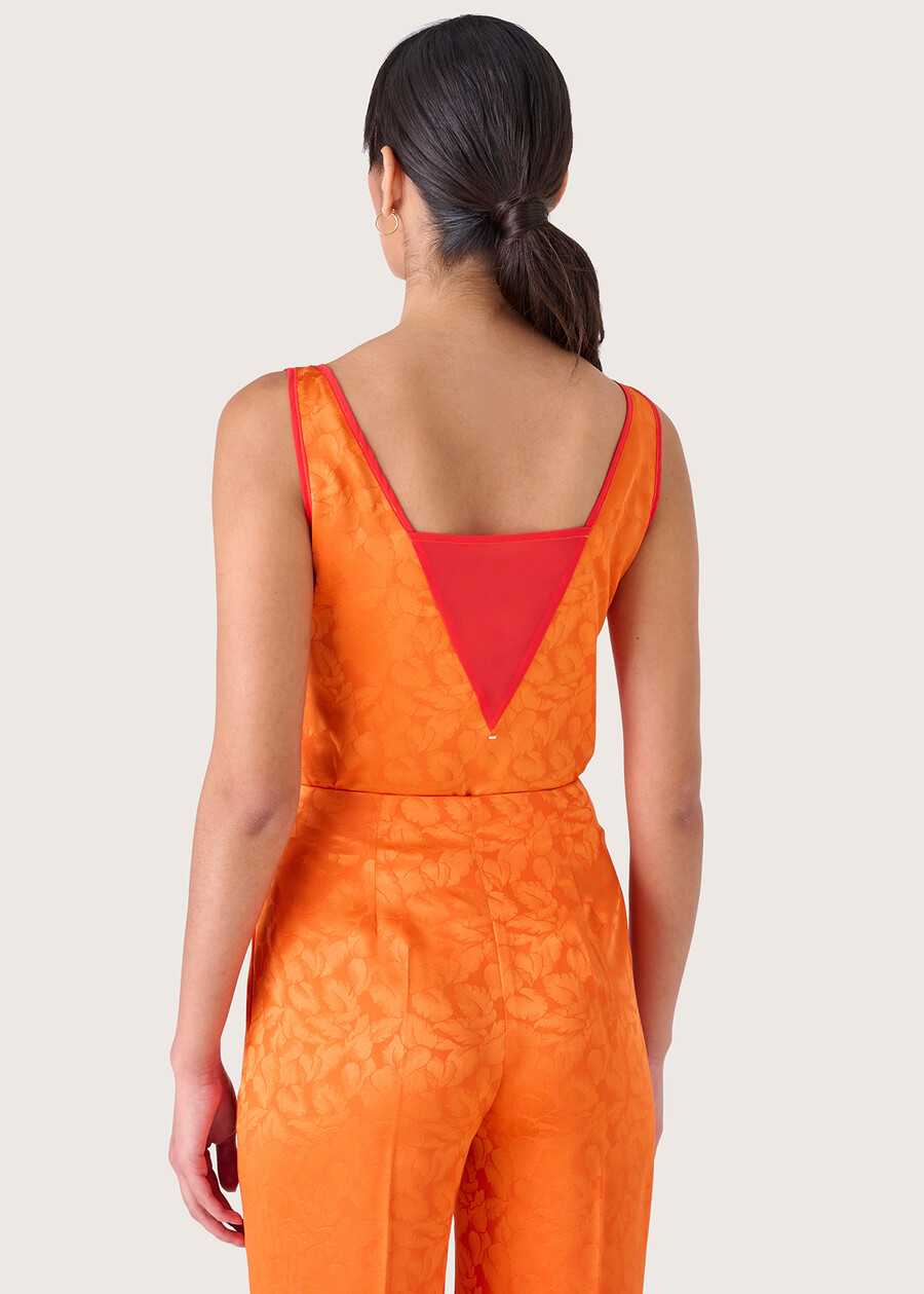 Top Emily in doppio tessuto ARANCIO SUNRISE Donna , immagine n. 3