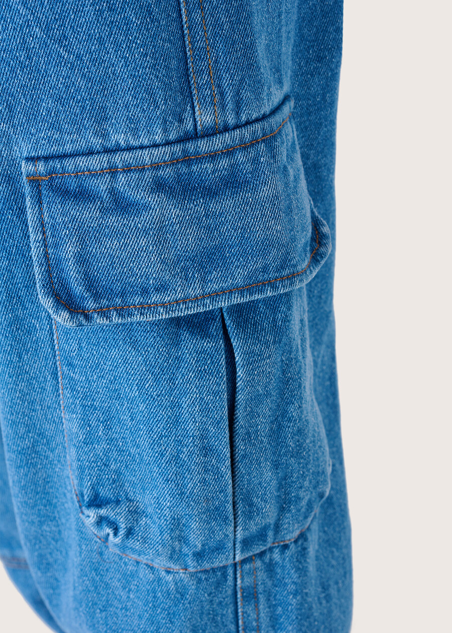 Daxy 100% cotton denim trousers, Woman  , image number 2