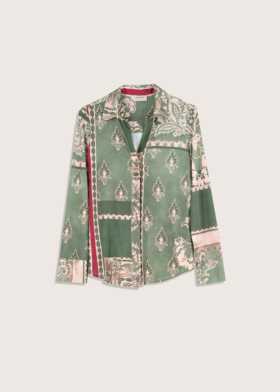 Clizia patchwork shirt VERDE MUSCHIO Woman , image number 4