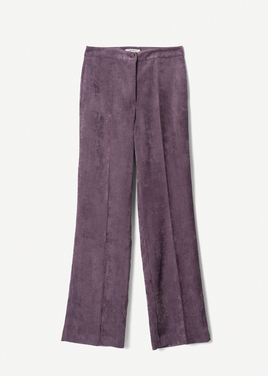 Pantalone Giorgia-N in velluto GRIGIO CENEREVIOLA PURPLE Donna , immagine n. 6
