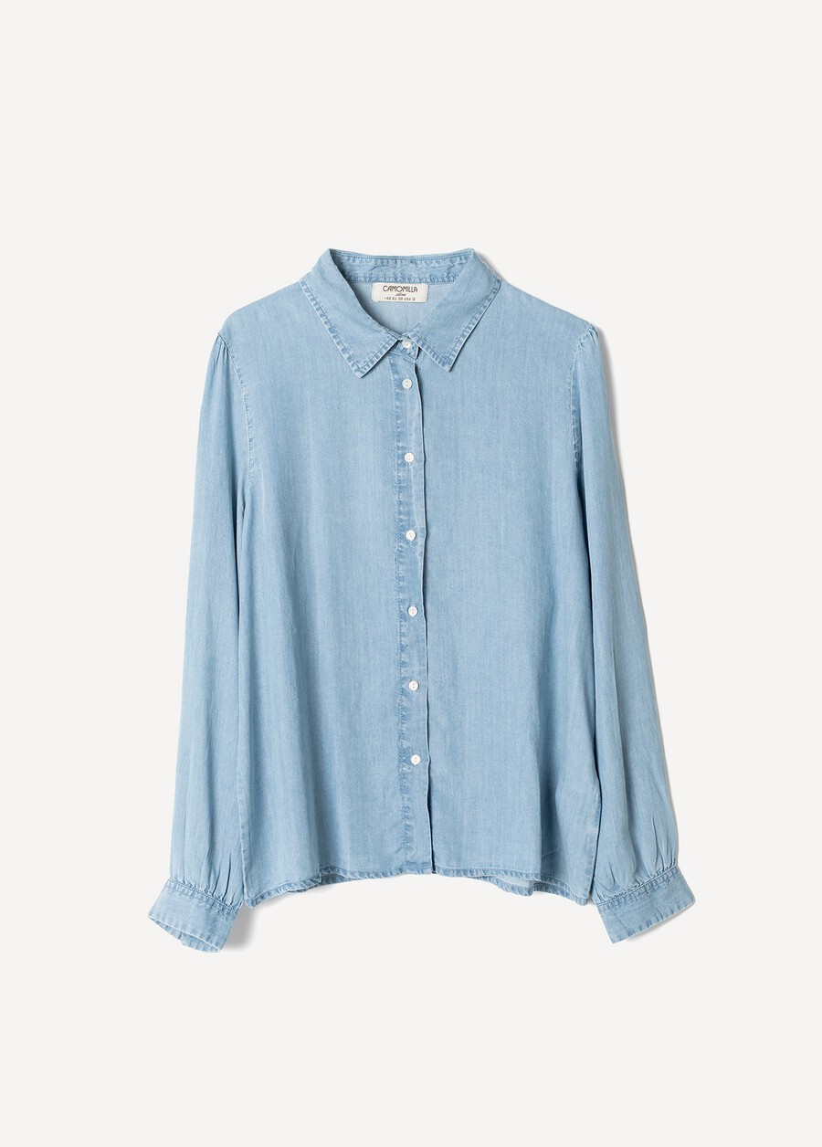 Camicia Carioka in cotone e lino
 DENIM MEDIUM DENIM Donna , immagine n. 6