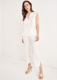 Top Tara In Cotone BIANCO WHITENERO BLACK Donna immagine n. 4