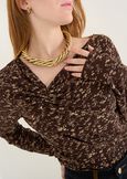 T-shirt Susanna stampata con spilla MARRONE MOKA Donna immagine n. 2