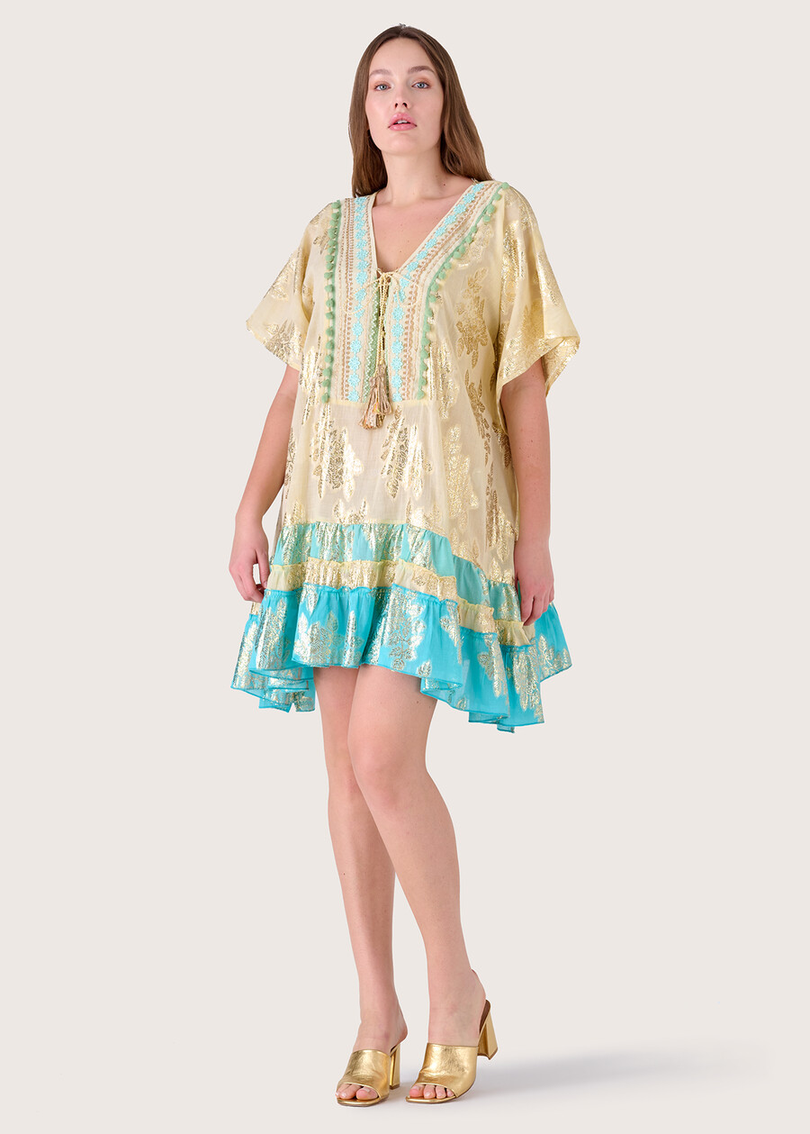 Kaftano Chiara in cotone BLU SURF Donna , immagine n. 1