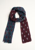 Salley patterned wool scarf ROSSO BORDEAUX Woman image number 1