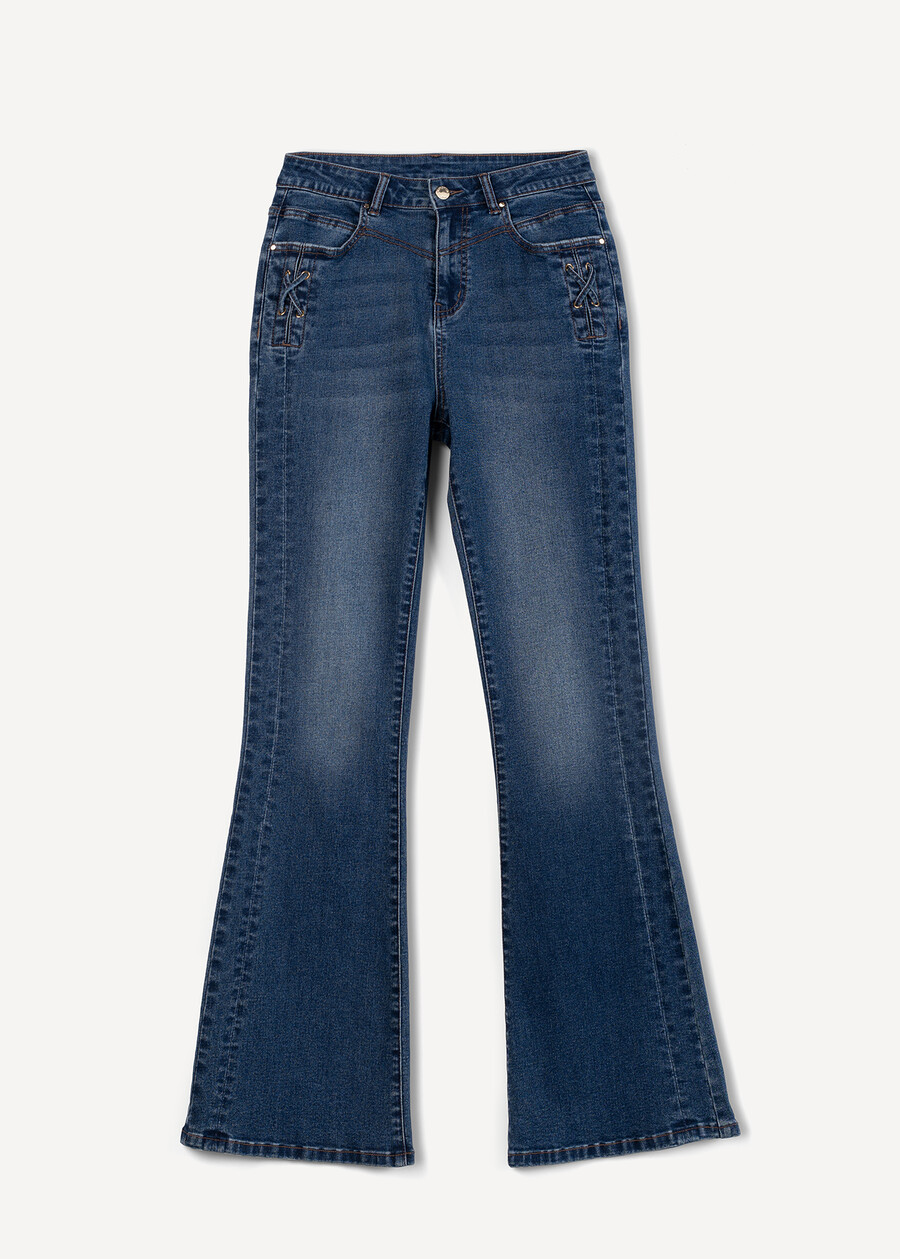 Cindy 5-pocket flare jeans DENIM DARK DENIM Woman , image number 6