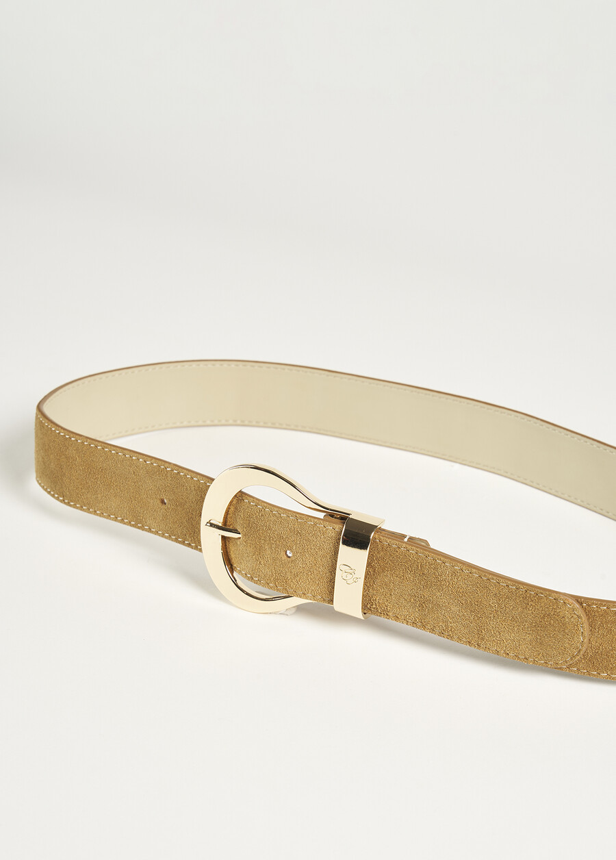 Cintura Charas 100% vera pelle BEIGE CAMEL Donna , immagine n. 2