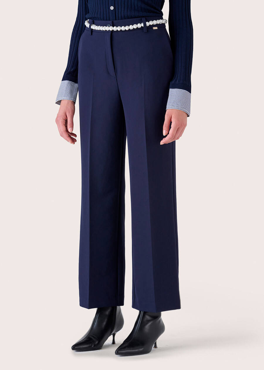 Pantalone Ashely a gamba dritta NERO BLACKBLUE DARK BLUE Donna , immagine n. 2
