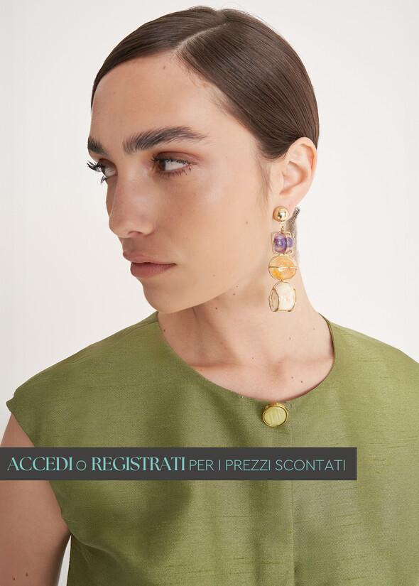 Gwen drop earrings with stones GOLD Woman null