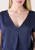 Bali double fabric t-shirt ROSA LOTUSBLUE OLTREMARE  Woman image number 2