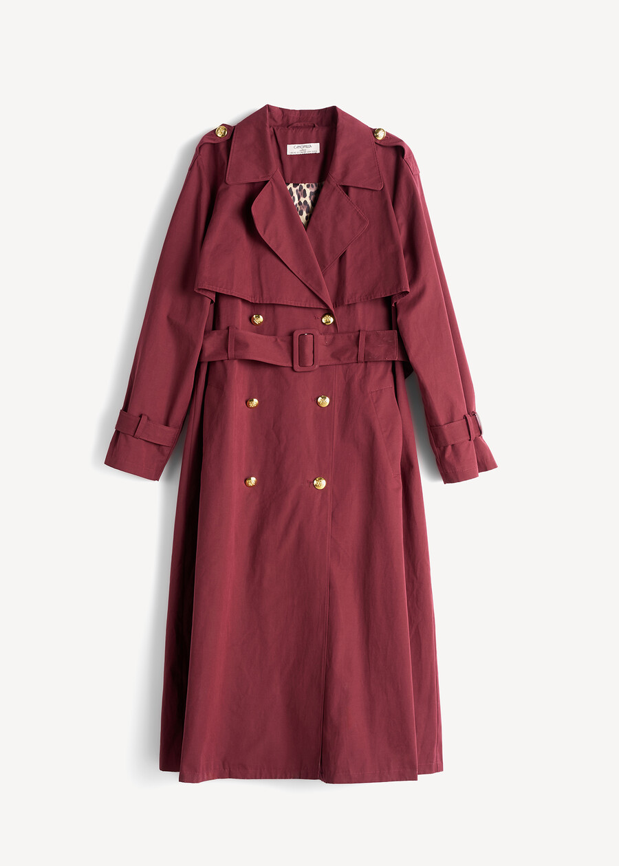 Trench Thomas oversize doppiopetto ROSSO BORDEAUX Donna , immagine n. 6
