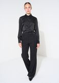 Alessia satin shirt NERO BLACKBEIGE LATTEBLU Woman image number 4