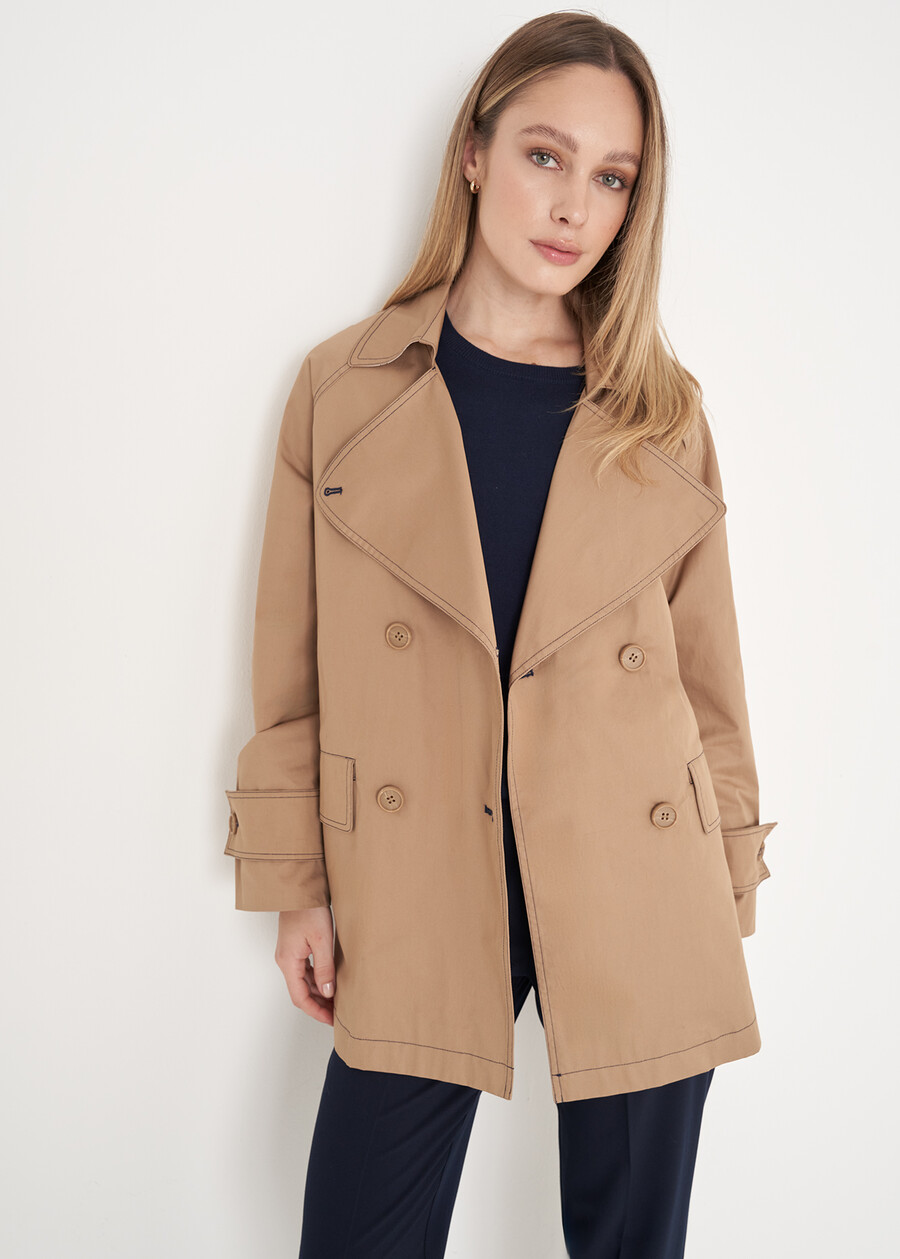 Ted cotton trench coat BEIGEBLU Woman , image number 5