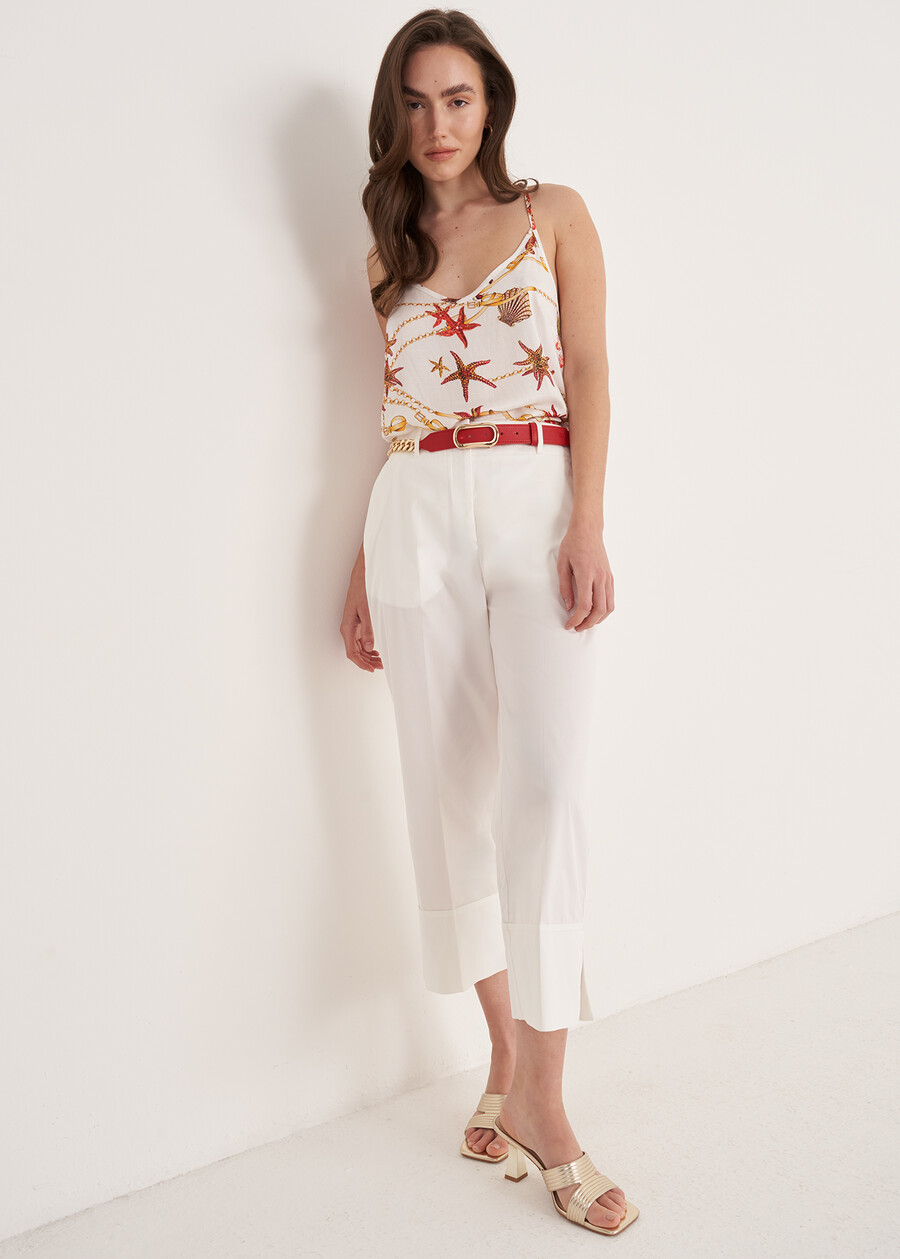 Tandra Shell And Starfish Print Top BIANCO WHITE Woman , image number 5