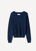 Maglia Micol in viscosa e cotone BLU MIDNIGHTBIANCO BURRO Donna immagine n. 4