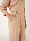 Pantaloni Penny in viscosa e lino
 BEIGE DOESKIN VERDE ALGA Donna immagine n. 3